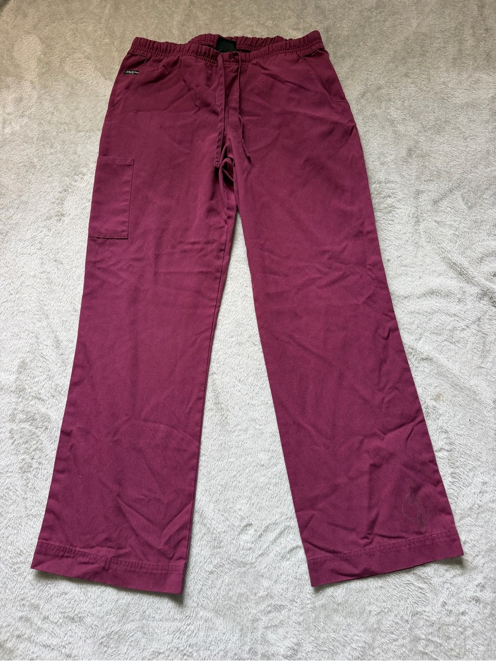 Baby Phat Burgundy Wide-Leg Track Pants with Drawstring